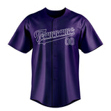 Custom Purple & White Colors Design Sports Baseball Jersey