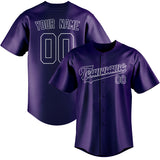 Custom Purple & White Colors Design Sports Baseball Jersey