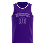 Custom Purple & Purple Colors Design Sports Basketball Jersey