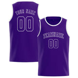 Custom Purple & Purple Colors Design Sports Basketball Jersey