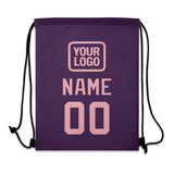 Custom Purple Light Pink Drawstring Bag