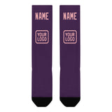 Custom Purple Light Pink Knee-High Sock