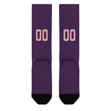 Custom Purple Light Pink Knee-High Sock