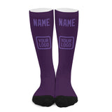 Custom Purple Light Purple Knee-High Sock