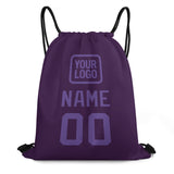 Custom Purple Light Purple Drawstring Bag
