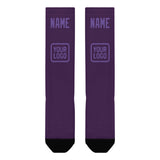 Custom Purple Light Purple Knee-High Sock