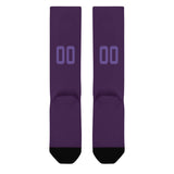 Custom Purple Light Purple Knee-High Sock