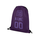 Custom Purple Light Purple Drawstring Bag