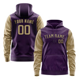 Custom Purple Light Khaki Hoodie