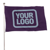 Custom Purple Light Blue Flag