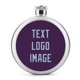 Custom Purple Light Blue Hip Flask