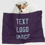 Custom Purple Light Blue Pet Blanket
