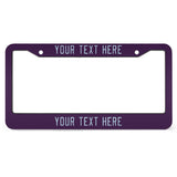 Custom Purple Light Blue License Plate Frame