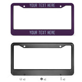 Custom Purple Light Blue License Plate Frame