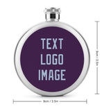Custom Purple Light Blue Hip Flask