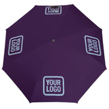 Custom Purple Light Blue Automatic Umbrella