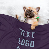 Custom Purple Light Blue Pet Blanket