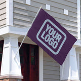 Custom Purple Light Blue Flag