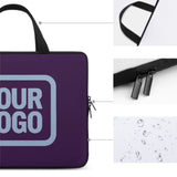 Custom Purple Light Blue Laptop Bag