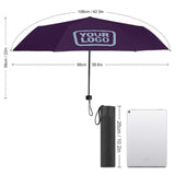 Custom Purple Light Blue Automatic Umbrella