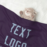 Custom Purple Light Blue Pet Blanket