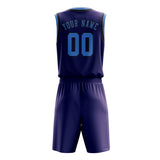Custom Purple Light Blue Basketball Set