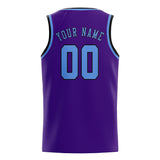Custom Purple & Light Blue Colors Design Sports Basketball Jersey