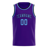 Custom Purple & Light Blue Colors Design Sports Basketball Jersey