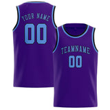 Custom Purple & Light Blue Colors Design Sports Basketball Jersey