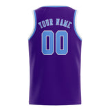 Custom Purple & Light Blue Colors Design Sports Basketball Jersey