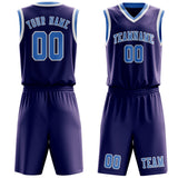 Custom Purple Light Blue Basketball Set
