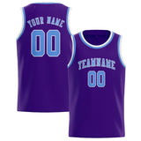 Custom Purple & Light Blue Colors Design Sports Basketball Jersey