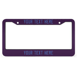 Custom Purple Sky Blue License Plate Frame