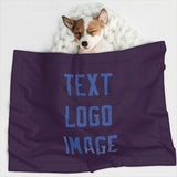 Custom Purple Sky Blue Pet Blanket