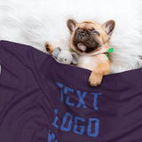 Custom Purple Sky Blue Pet Blanket