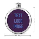 Custom Purple Sky Blue Hip Flask