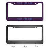 Custom Purple Sky Blue License Plate Frame