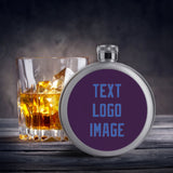 Custom Purple Sky Blue Hip Flask