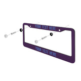 Custom Purple Sky Blue License Plate Frame