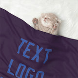 Custom Purple Sky Blue Pet Blanket