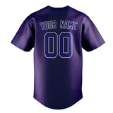 Custom Purple & Sky Blue Colors Design Sports Baseball Jersey