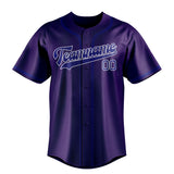 Custom Purple & Sky Blue Colors Design Sports Baseball Jersey
