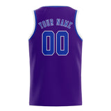 Custom Purple & Sky Blue Colors Design Sports Basketball Jersey