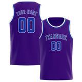 Custom Purple & Sky Blue Colors Design Sports Basketball Jersey