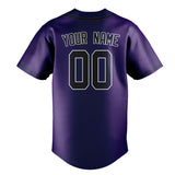 Custom Purple & Blue Colors Design Sports Baseball Jersey