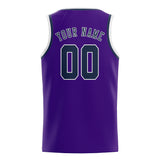 Custom Purple & Blue Colors Design Sports Basketball Jersey