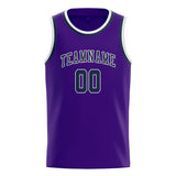 Custom Purple & Blue Colors Design Sports Basketball Jersey