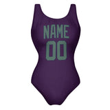 Custom Purple Blue Green Swimsuit