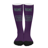 Custom Purple Blue Green Knee-High Sock