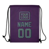 Custom Purple Blue Green Drawstring Bag